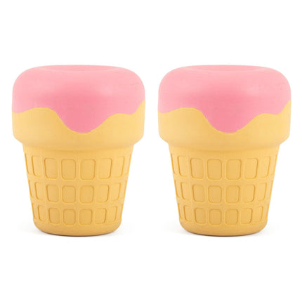 Jeffers Ice Cream Cone Natural Rubber Stuffable Treat Dispensing Dental Dog Chew Toy