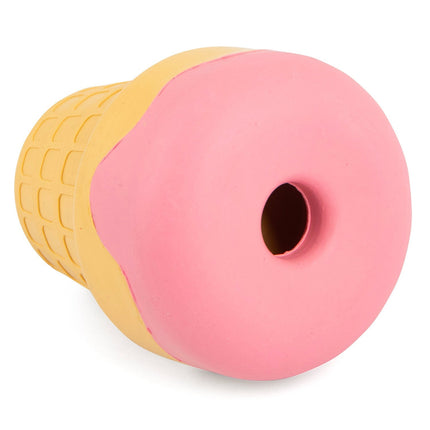 Jeffers Ice Cream Cone Natural Rubber Stuffable Treat Dispensing Dental Dog Chew Toy