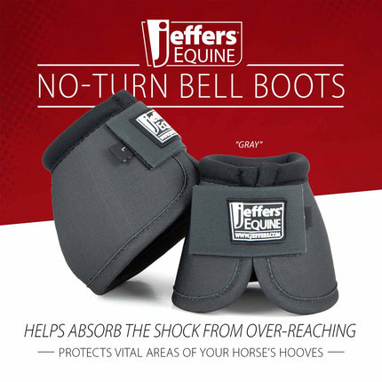 Jeffers No-Turn Bell Boots for Horses, Solid Colors, 2 Count