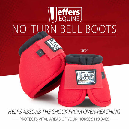 Jeffers No-Turn Bell Boots for Horses, Solid Colors, 2 Count