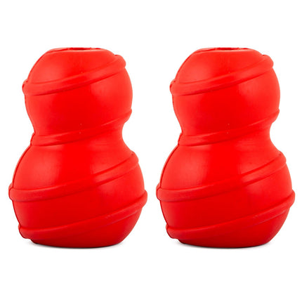 Jeffers Red Classic Stuffable Fetch & Chew Natural Rubber Treat Dispensing Dental Dog Toy