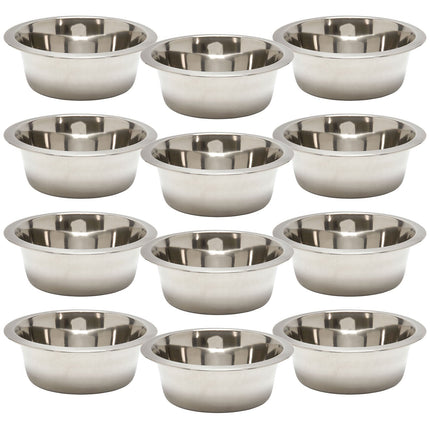 Jeffers Standard-Weight Stainless Steel Food & Water Pet Bowls