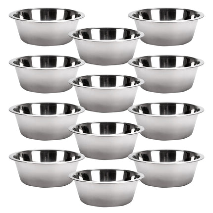 Jeffers Standard-Weight Stainless Steel Food & Water Pet Bowls
