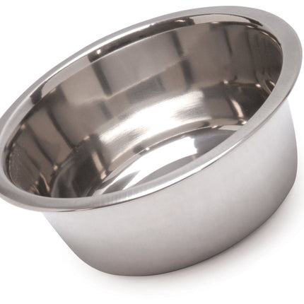 Jeffers Standard-Weight Stainless Steel Food & Water Pet Bowls
