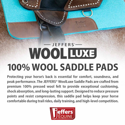 Jeffers WoolLuxe 100% Wool Equine Saddle Pad – Cushioned, Breathable, and Shock-Absorbing