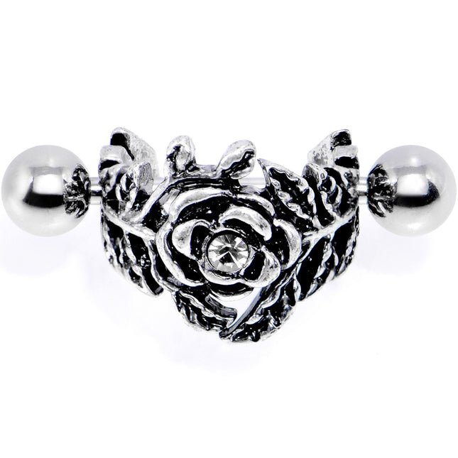 16G 1/2 Clear Gem Floral Wreath Cuff Cartilage Earring