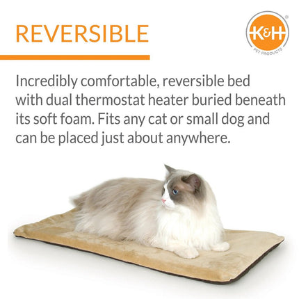 K&H Thermo-Kitty Heated Cat Bed – Energy-Efficient, MET Certified Indoor Cat Warming Mat