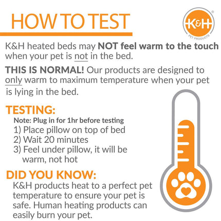 K&H Thermo-Kitty Heated Cat Bed – Energy-Efficient, MET Certified Indoor Cat Warming Mat
