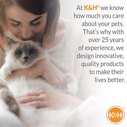 K&H Thermo-Pet Cuddle Cushion Heated Pet Bed – Indoor Heated Sofa-Style Bed for Cats & Small Dogs with Removable Cushion