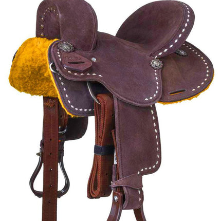 King Series Youth Stratford Suede Barrel Saddle