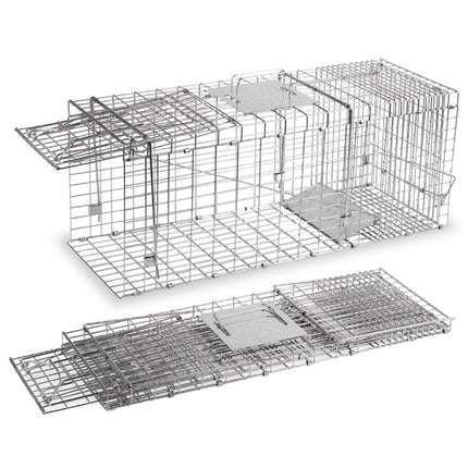 Large Foldable Live Animal Cage Trap – Humane Cat & Wildlife Trap