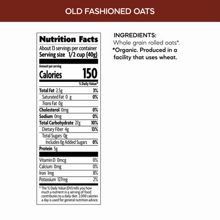 Nature's Path Old Fashioned Oats Instant Oatmeal
