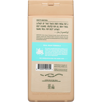 Dr. Squatch Men's Natural Coconut Castaway Body Wash