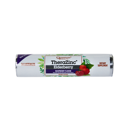 Quantum Health TheraZinc Elderberry Immune Support Lozenges 14 ct Roll