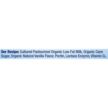 Stonyfield Organic Lowfat Yogurt Vanilla