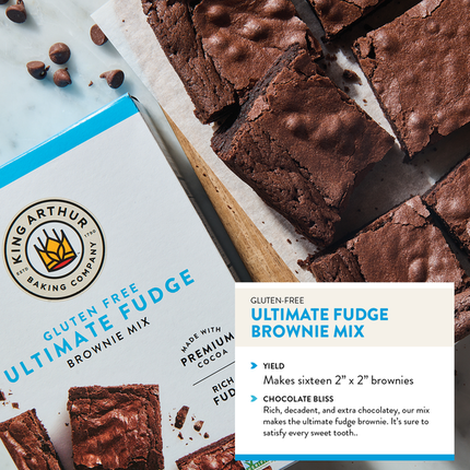 King Arthur Baking Company Gluten Free Fudge Brownie Mix, Non-GMO Project Verified, Certified Kosher