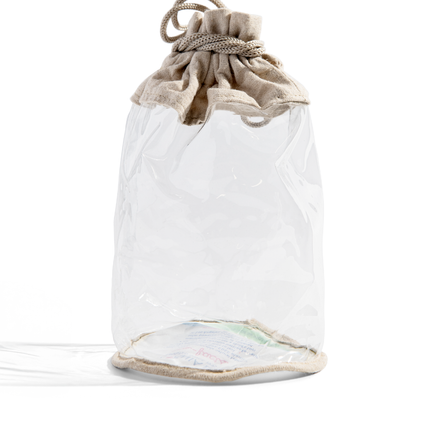 Large Reusable Linen Drawstring Bag