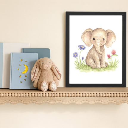 Adorable Baby Animals Art Print, Framed (12" x 16")