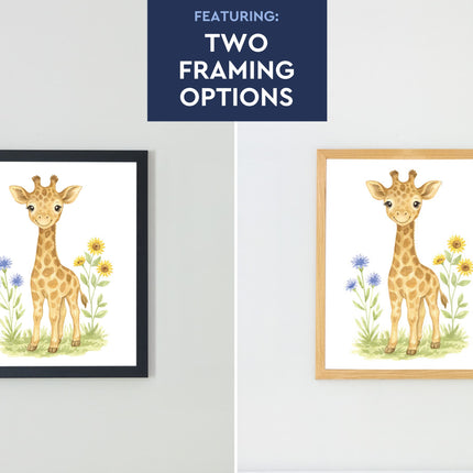 Adorable Baby Animals Art Print, Framed (12" x 16")
