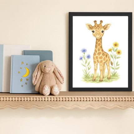 Adorable Baby Animals Art Print, Framed (12" x 16")