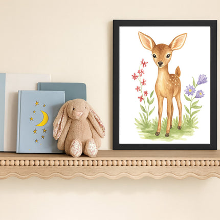 Adorable Baby Animals Art Print, Framed (12" x 16")