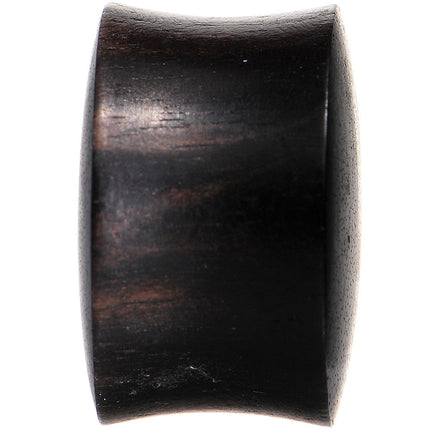 5/8 Organic Solid Black Areng Wood Saddle Plug Set