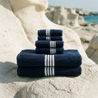Nautilus Navy & White / Luxe Set (Set of 6 with Bath Sheets)