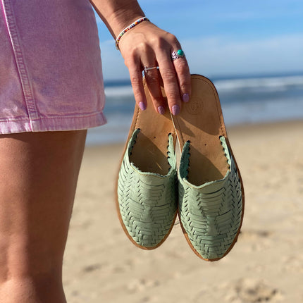 Marbella Huarache Slip-On Teal