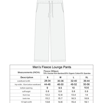 Men's Bamboo Viscose Fleece Lounge Pants