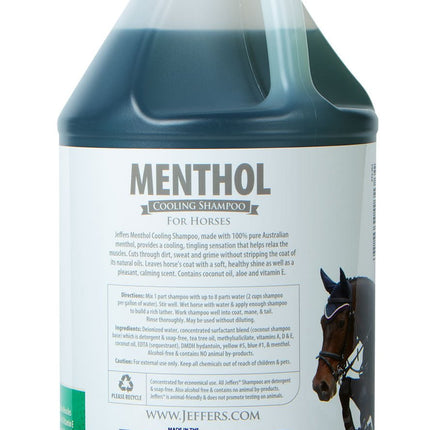 Jeffers Equine Menthol Cooling Shampoo for Horses
