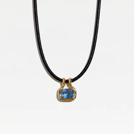 THE NAIA AQUA GEM PENDANT NECKLACE