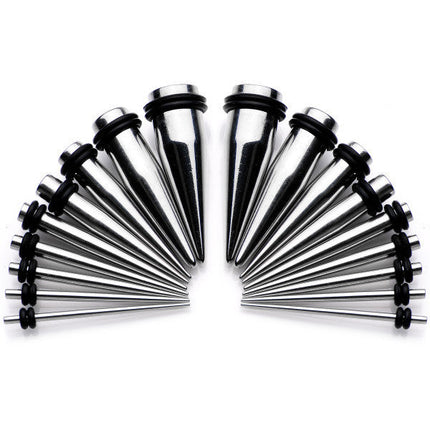 9 Piece Ear Stretching Kit in Stainless Steel Set of 2