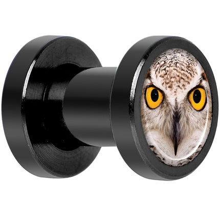 Full Color Owl Black Anodized Screw Fit Plug Set 4G