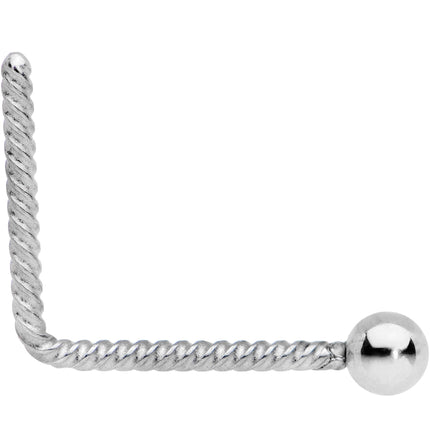 2mm Ball End So Twisted L Shaped Nose Ring