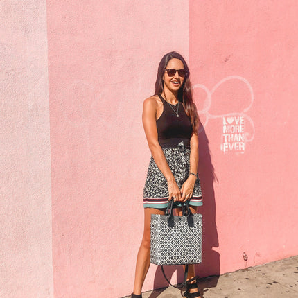 Panda Large Woven Crossbody Bag