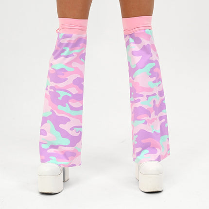 Cotton Candy Camo Leg Warmers