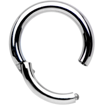 16G 1/4 Solid G23 Implant Grade Titanium Hinged Segment Ring