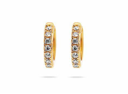 The Mini Pavé Huggie Earrings