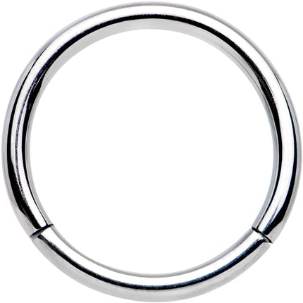 16G 3/8 Solid G23 Implant Grade Titanium Hinged Segment Ring