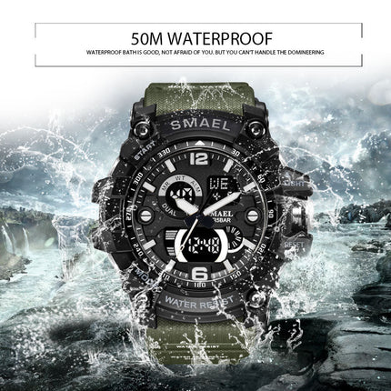 Military Watch 50m Waterproof Wristwatch LED Quartz Clock Male Digital Sports Watches Men's