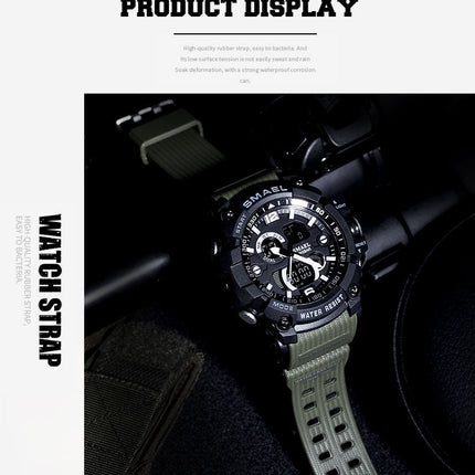 Military Watch 50m Waterproof Wristwatch LED Quartz Clock Male Digital Sports Watches Men's