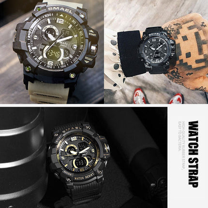 Military Watch 50m Waterproof Wristwatch LED Quartz Clock Male Digital Sports Watches Men's