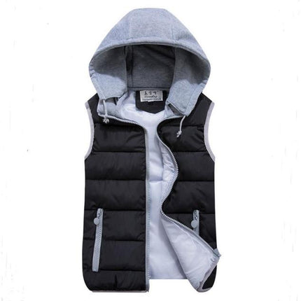 Women Plus Size Removable Hooded Thick Waistcoats Female Winter Warm Outerwear Vest