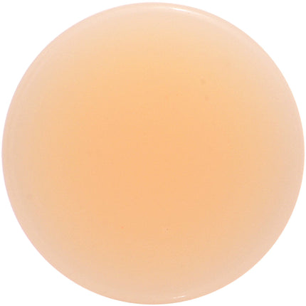 0G Flesh Tone Light Peach Solid UV Acrylic Saddle Plug Set