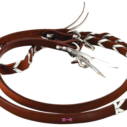 Rafter T Plaited Barrel Racing Reins
