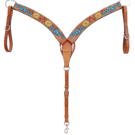 Rafter T Thunderbird Breast Collar, Full, Lt Oil
