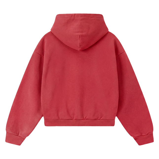 Arnuki Red Smile Streetwear Hoodie 460GSM Y2K Unisex Cotton DTG Graphic