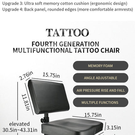 TAIDU FLASH SALE NEW UPGRADED PNEUMATIC TATTOO CHAIR LIFTABLE