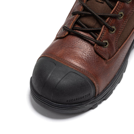 ROCKROOSTER Daviston 6 inch Brown Composite Toe Waterproof Work Boots AT872