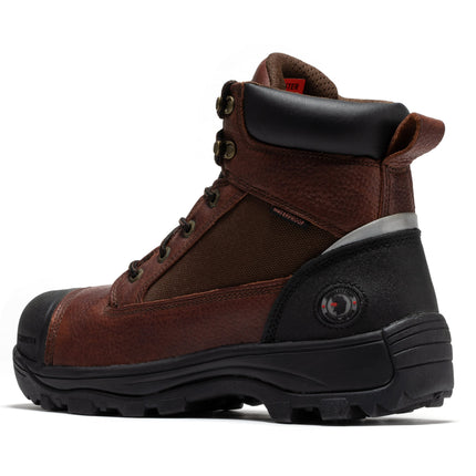 ROCKROOSTER Daviston 6 inch Brown Composite Toe Waterproof Work Boots AT872